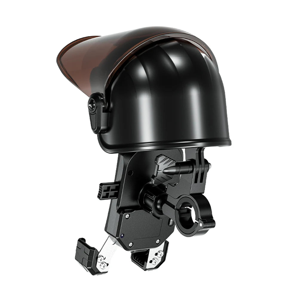 Motorcycle Helmet Phone Umbrella - Rainproof Mini Phone Holder Sun Shade