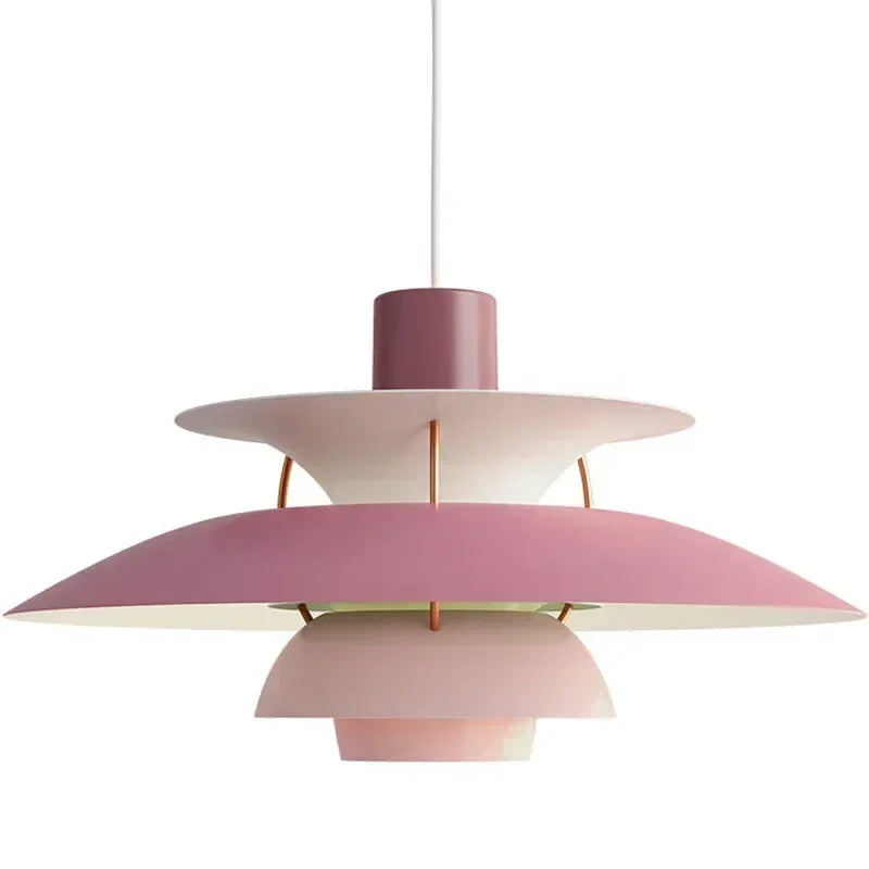 Nordic Rainbow Umbrella Chandelier – Modern LED Pendant Light for Dining/Living Room