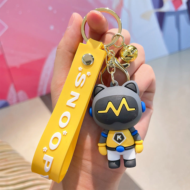 Cartoon Roboter-Katze Schlüsselanhänger | Niedlicher Schlüsselring NOOR08