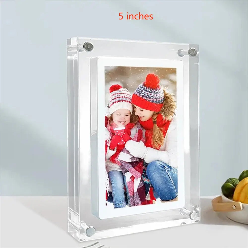 Acryl Digitaler Bilderrahmen 5/7 Zoll – Kabellos mit Akku & IPS Display NOOR08