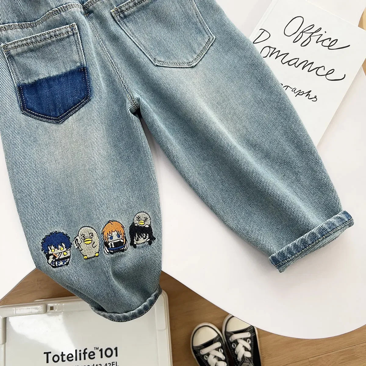 Kinder Jeans Frühling 2025 Stickerei Jungen Hose NOOR08