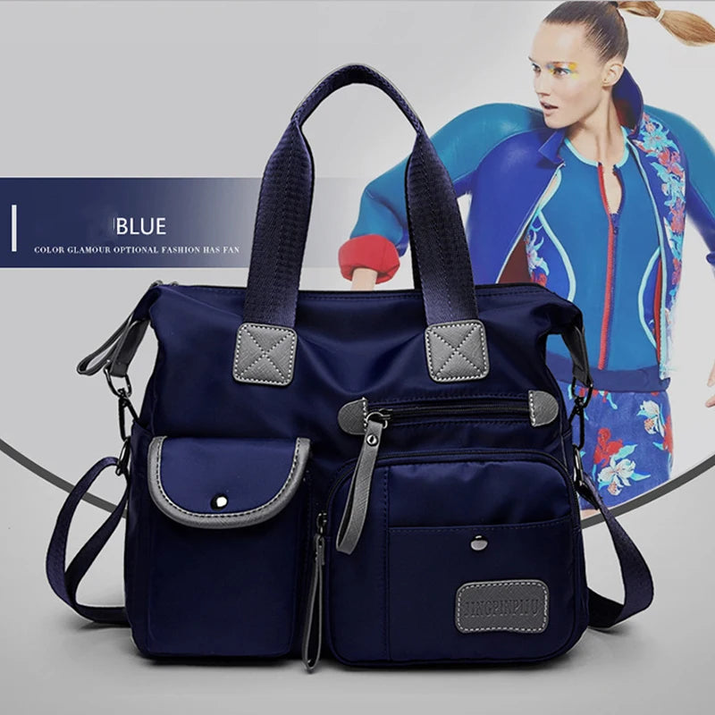 Damen Nylon Tote Bag | Wasserdicht & Groß | Schulter & Umhängetasche NOOR08