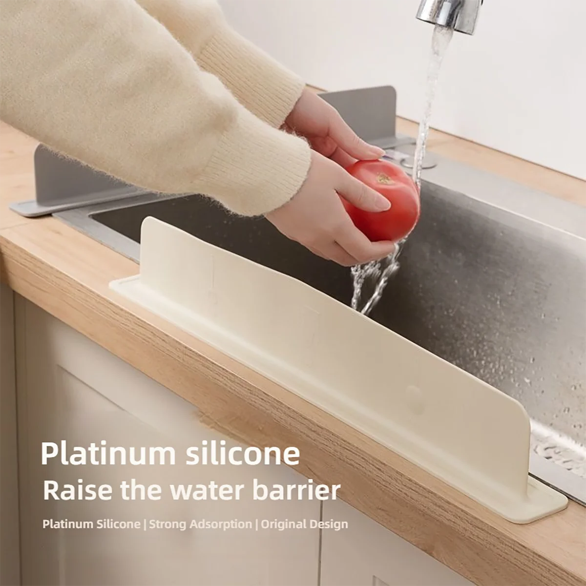 Silikon Spülbecken-Spritzschutz mit Saugnäpfen – Flexibel & Wiederverwendbar NOOR08