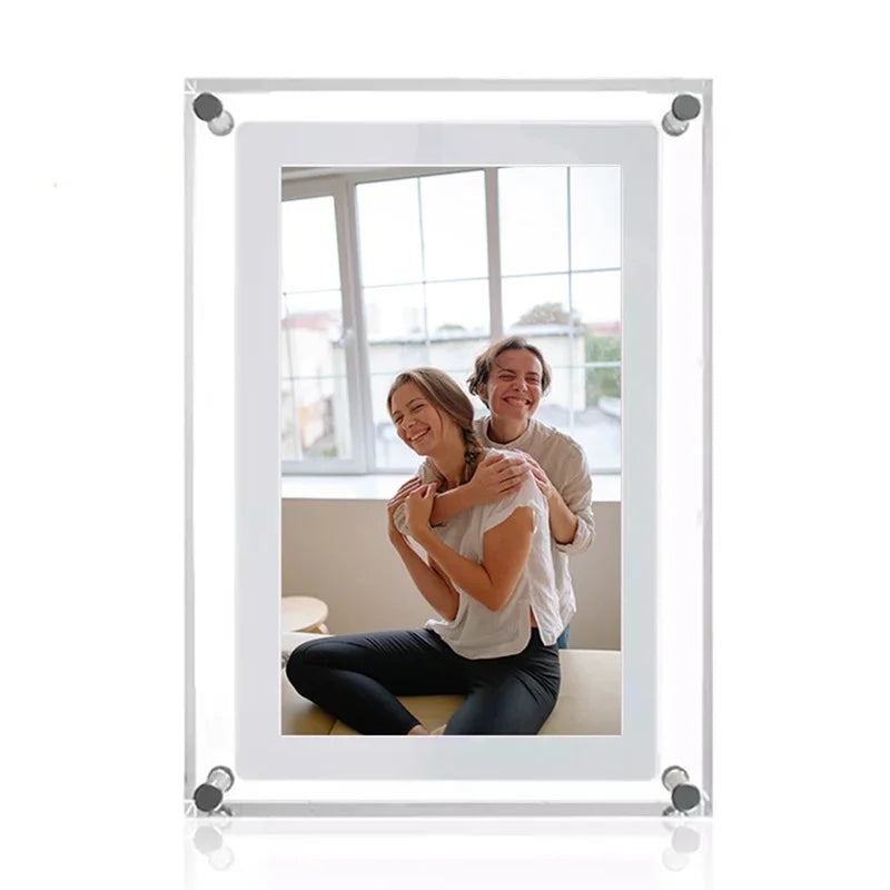 Acryl Digitaler Bilderrahmen 5/7 Zoll – Kabellos mit Akku & IPS Display NOOR08