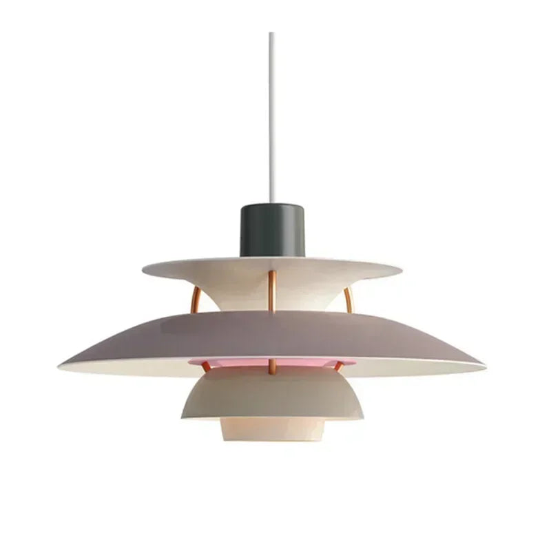 Nordic Rainbow Umbrella Chandelier – Modern LED Pendant Light for Dining/Living Room