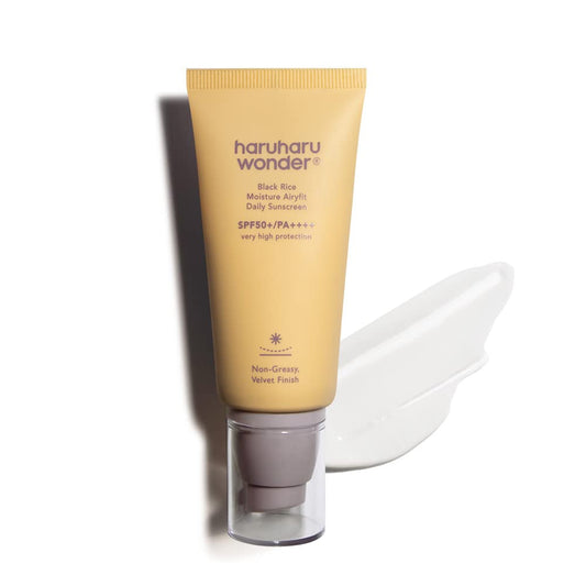 Haruharu Wonder Black Rice Moisture Airyfit Daily Sunscreen, Nicht Fettendes Velvet Finish, Kein Weißer Abdruck 50Ml