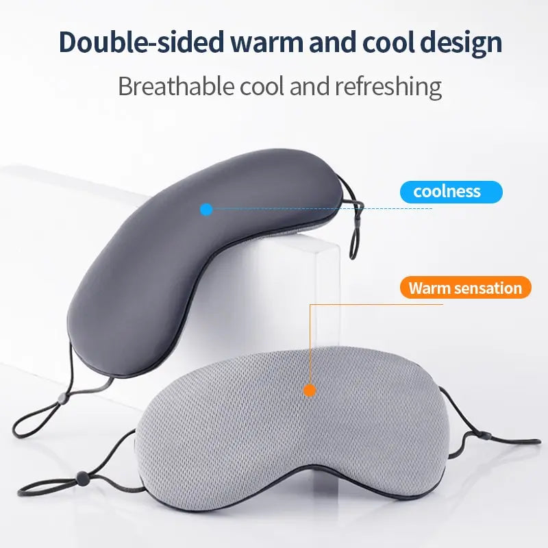 Korean Ice and warm Silk Eye Mask - Breathable Adjustable Sleep Travel Mask