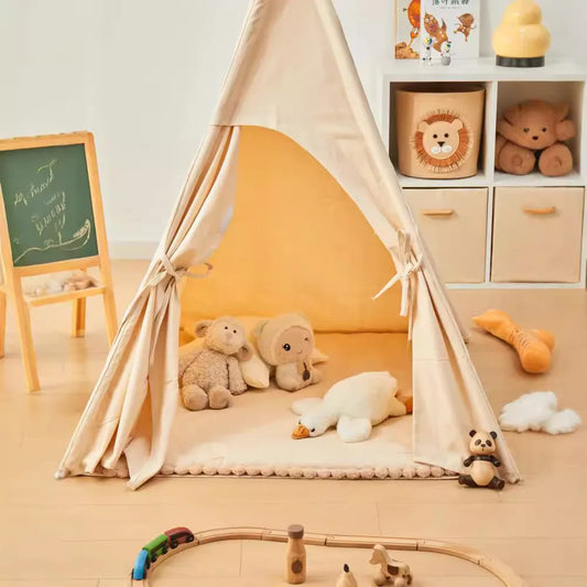 Kids' Canvas Tipi Play House: Portable Wigwam Tent for Indoor & Outdoor Adventures