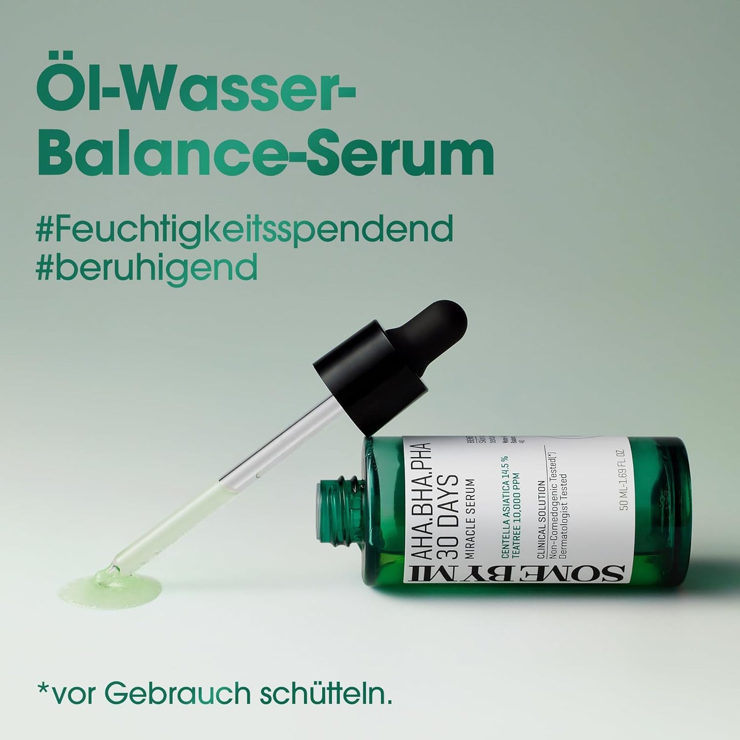 SOME by MI AHA BHA PHA 30 Tage Miracle Serum – 50Ml – Beruhigendes Centella-Serum Mit Niacinamid – Gegen Poren, Sebum & Mitesser – Koreanische Hautpflege