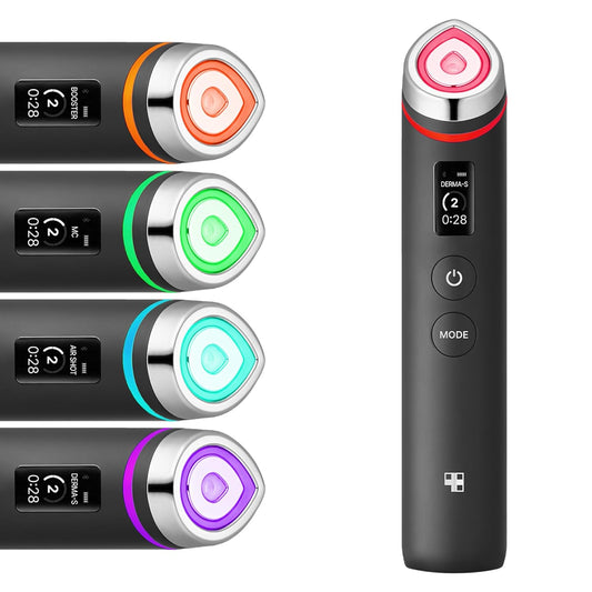 Age-R Booster Pro – 6-In-1 Total Care Led-Therapiegerät Für Verbesserte Absorption, Ausstrahlung, Elastizität, Gesichtskontur Und Porenpflege Mit 4 Modi, Professionelle Hautpflege