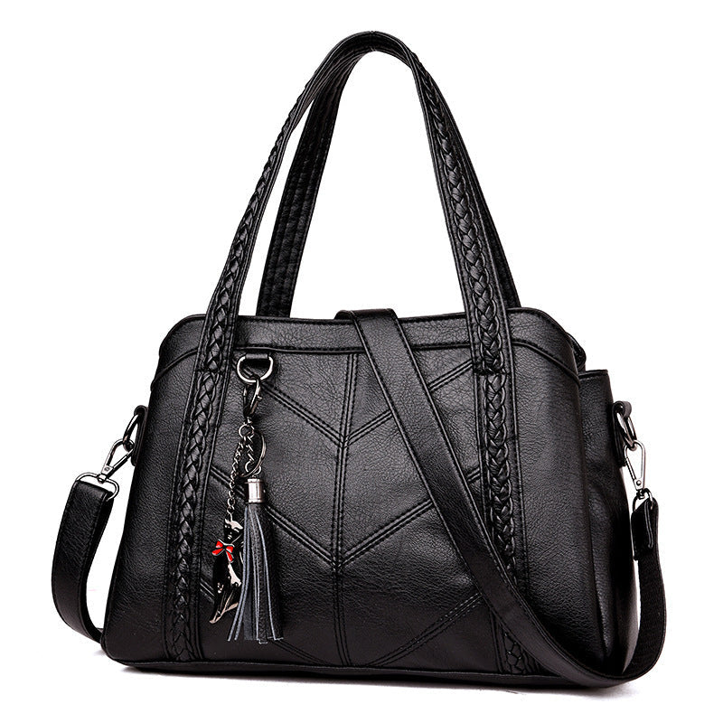 Koreanische Damen Schultertasche | Weiches Leder Große Kapazität NOOR08