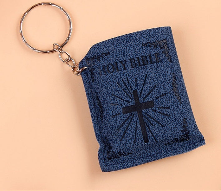 Mini Bibel Schlüsselanhänger | Kreuz-Schlüsselring als Geschenk NOOR08