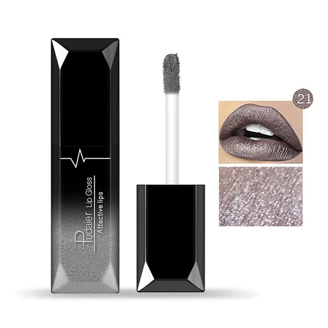 Bestes Lippen-Make-up – 18 Farben Matte Lipgloss, Sexy & Langanhaltend NOOR08