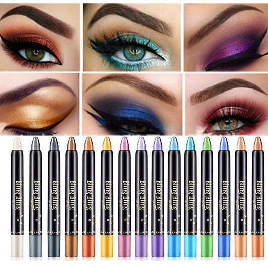 Schimmernder Perlmutt Lidschattenstift, wasserfest und wischfest. In 15 Farben erhältlich, leicht aufzutragen für strahlende Augen.

