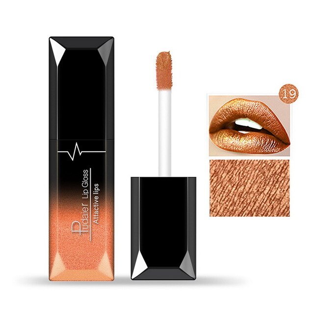 Bestes Lippen-Make-up – 18 Farben Matte Lipgloss, Sexy & Langanhaltend NOOR08