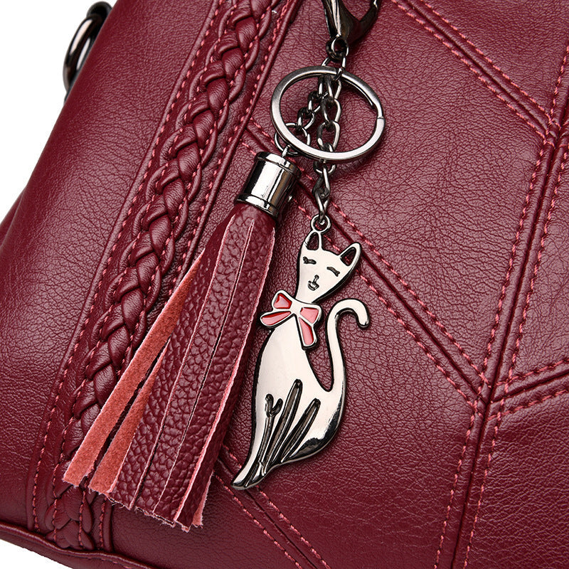 Koreanische Damen Schultertasche | Weiches Leder Große Kapazität NOOR08