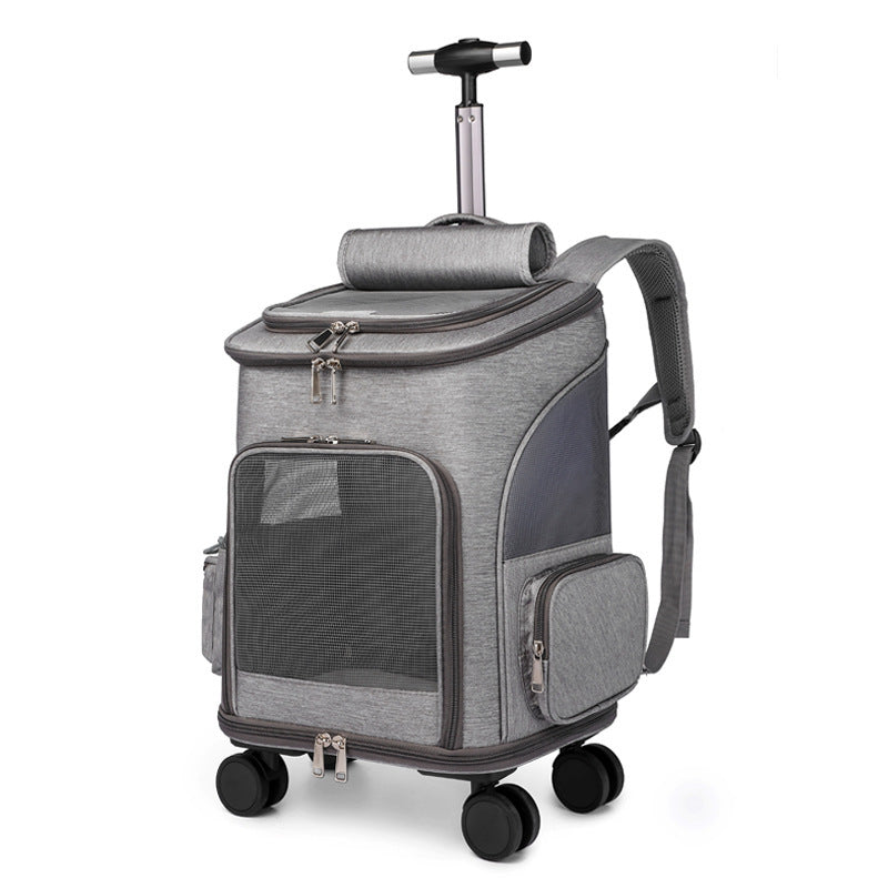 Faltbarer Haustier-Trolley-Rucksack | Reiserucksack für Katze & Hund NOOR08