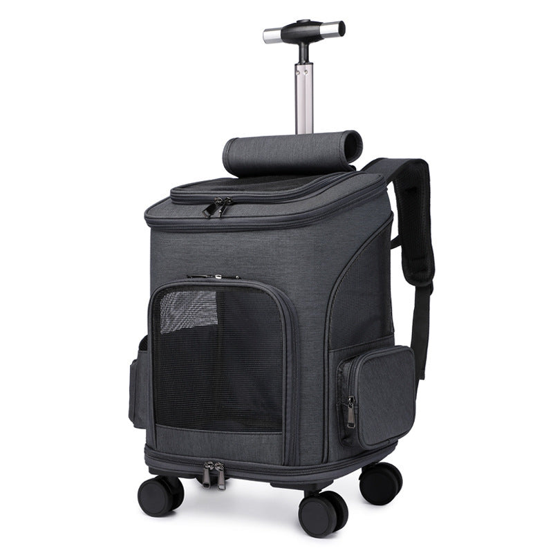 Faltbarer Haustier-Trolley-Rucksack | Reiserucksack für Katze & Hund NOOR08