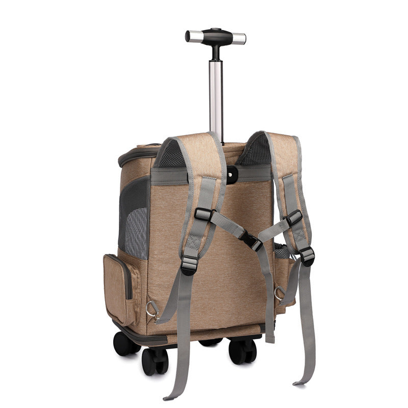 Faltbarer Haustier-Trolley-Rucksack | Reiserucksack für Katze & Hund NOOR08