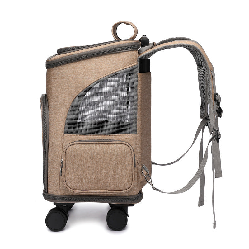 Faltbarer Haustier-Trolley-Rucksack | Reiserucksack für Katze & Hund NOOR08