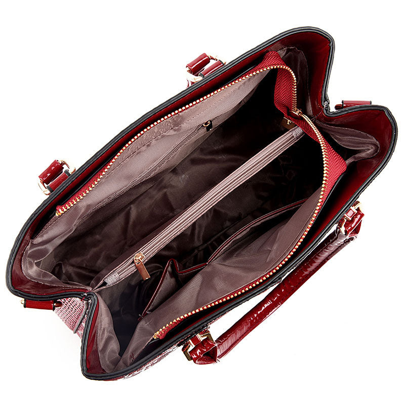 Yogodlns Damen Leder Handtasche Luxus Umhängetasche Tote NOOR08