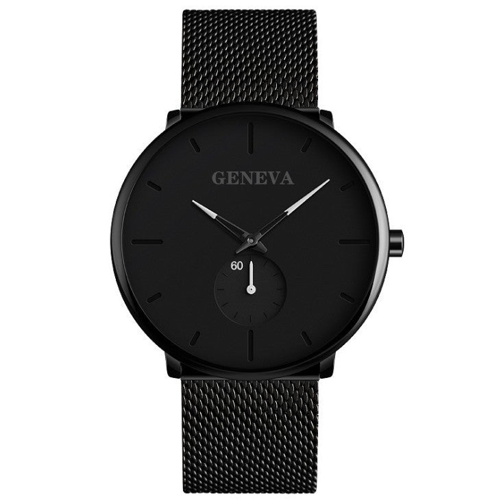 Geneva Herrenuhr | Modische Quarz-Armbanduhr aus Edelstahl NOOR08