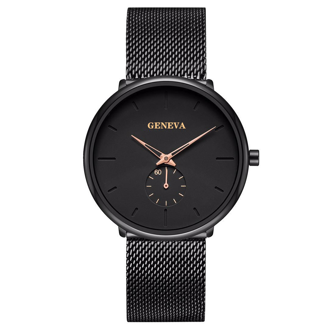 Geneva Herrenuhr | Modische Quarz-Armbanduhr aus Edelstahl NOOR08