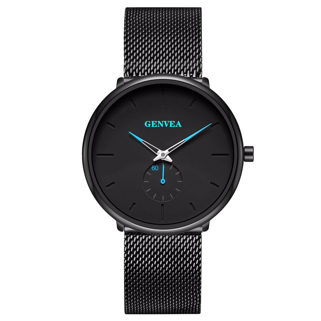 Geneva Herrenuhr | Modische Quarz-Armbanduhr aus Edelstahl NOOR08