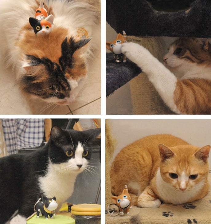 Katzen Schlüsselring | Süßer Katzen-Pärchen-Schlüsselanhänger NOOR08