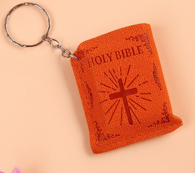 Mini Bibel Schlüsselanhänger | Kreuz-Schlüsselring als Geschenk NOOR08