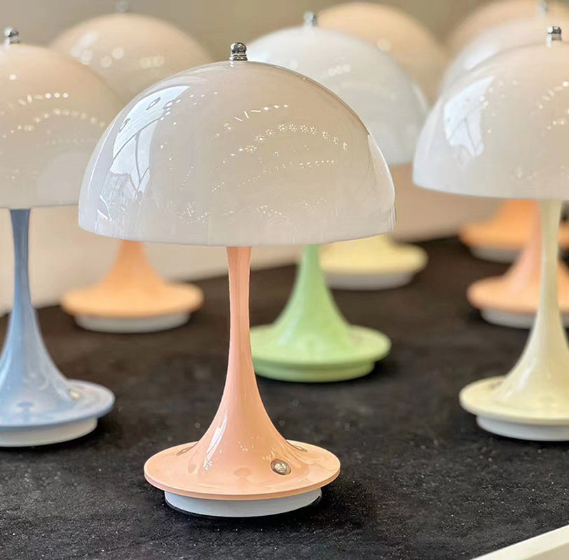Nordic Style Rechargeable Table Lamp - Retro Design Bedside Study Light" "Scandinavian Retro Table Lamp - Rechargeable Decorative Bedside Light