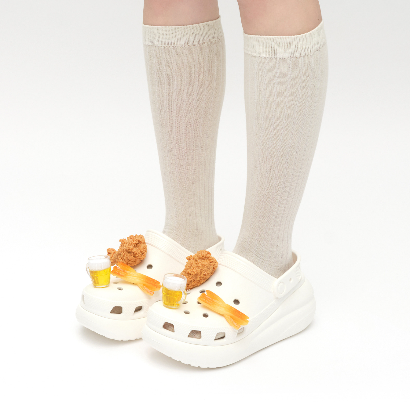 Chicken&Beer Crocs Charm / Chicken&Beer Anstecker – Funny Food Jibbitz Plug für Crocs & Clogs NOOR08