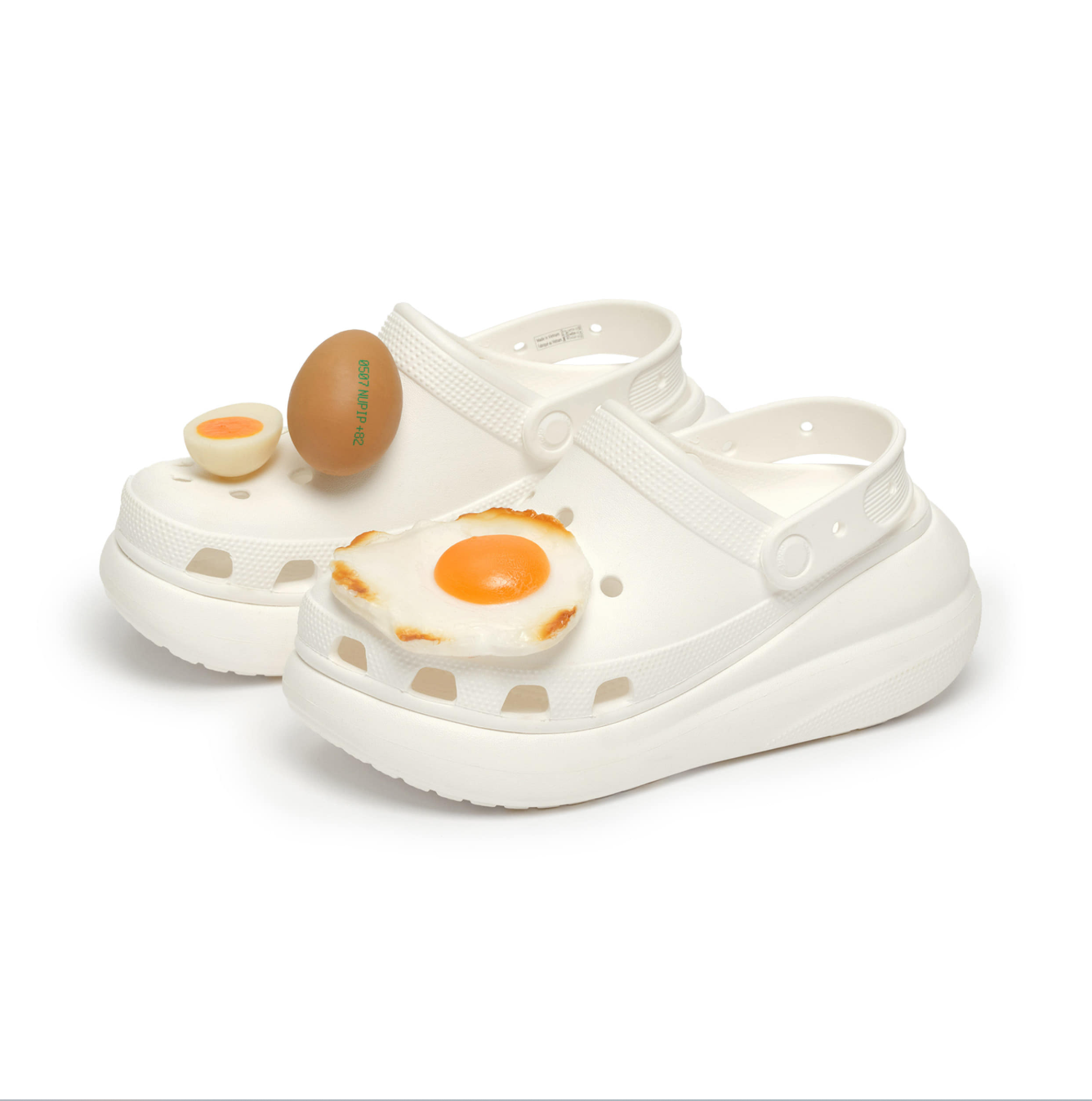 Eggs Crocs Charm / Eggs Anstecker – Funny Food Jibbitz Plug für Crocs & Clogs