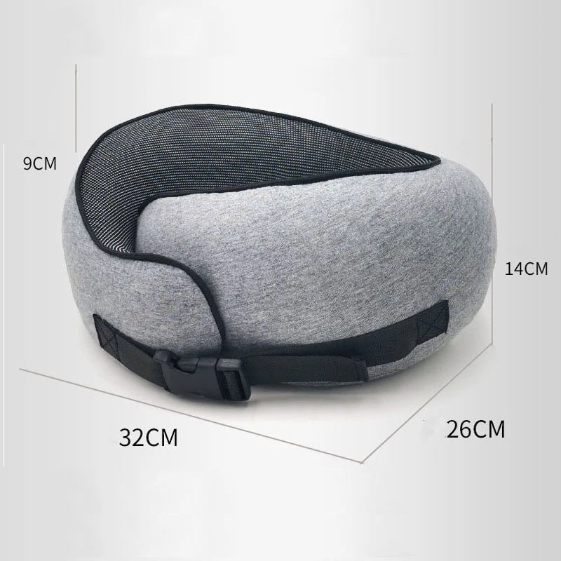 Verformungsfreies Reisekissen | U-Form Nackenkissen aus Memory-Schaum für optimalen Komfort NOOR08