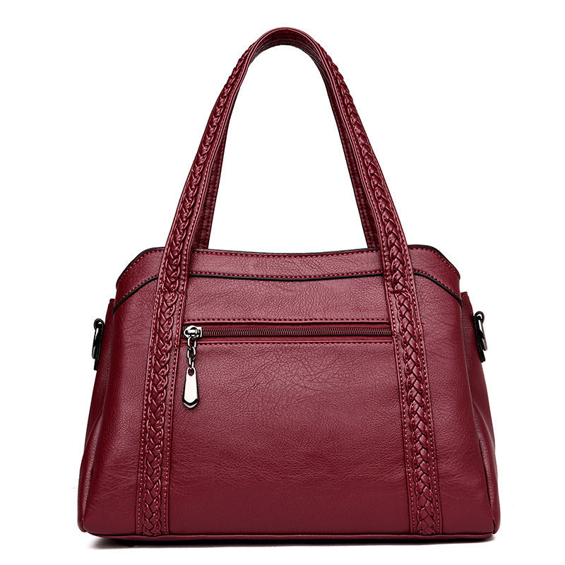 Koreanische Damen Schultertasche | Weiches Leder Große Kapazität NOOR08