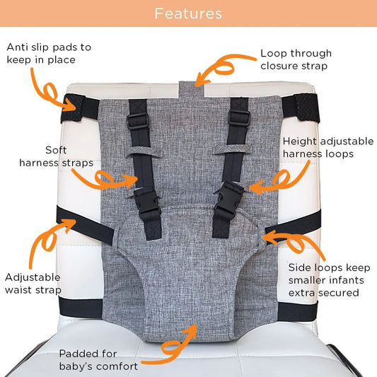 Baby Feeding Chair Safety Guard: Secure & Adjustable Harness for Toddlers (Anti-Fall)