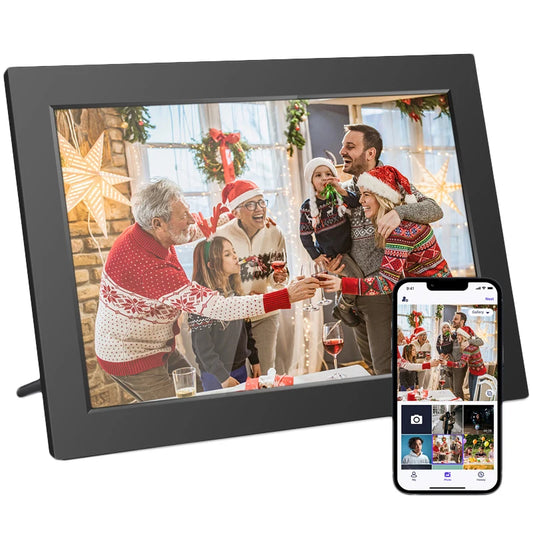 WLAN Digitaler Bilderrahmen 10.1 Zoll (32GB) | Smartes HD Touchscreen Display – Das perfekte Geschenk