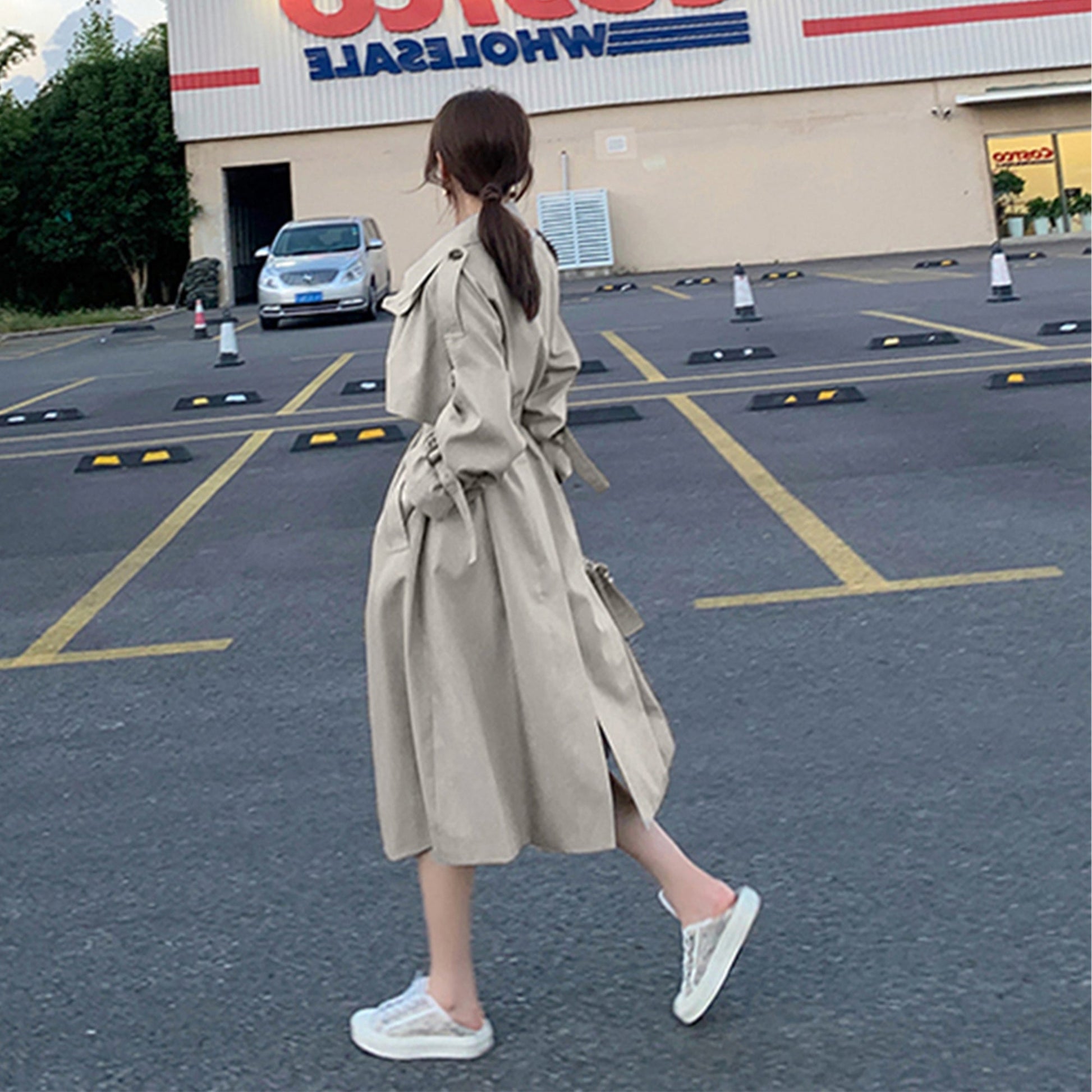 Zweireihiger Oversize Trenchcoat für Damen | Zeitloser Frühlingsmantel mit Eleganz NOOR08