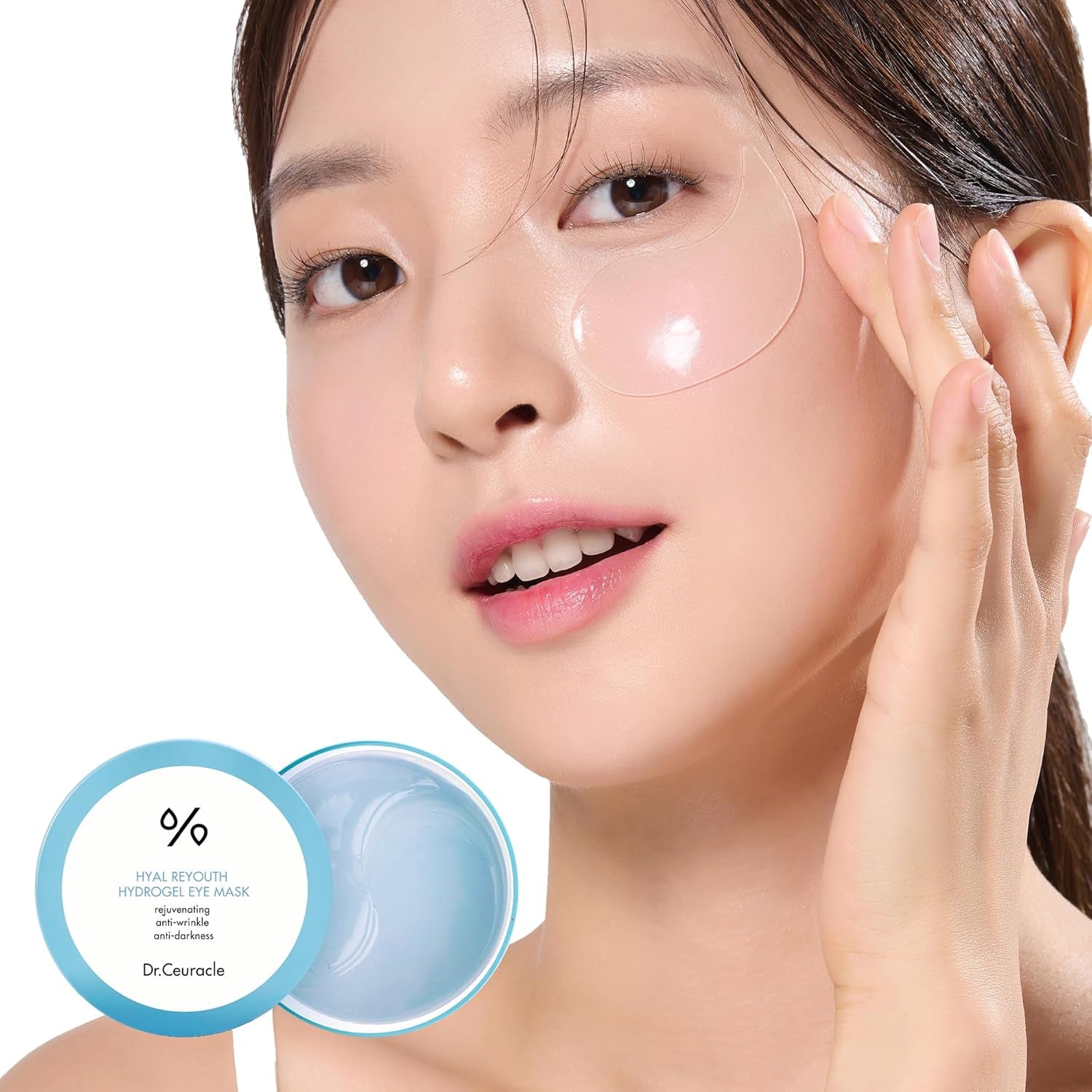 Dr.Ceuracle Hyal Reyouth Hydrogel Augenmaske Patch - Koreanische Augenklappen Für Revitalisierung, Faltenpflege, Leuchtende, Straffende Wirkung (60 Patches)