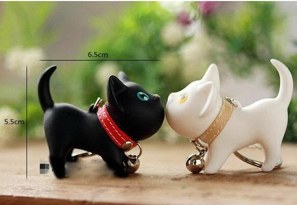 Katzen Schlüsselring | Süßer Katzen-Pärchen-Schlüsselanhänger NOOR08