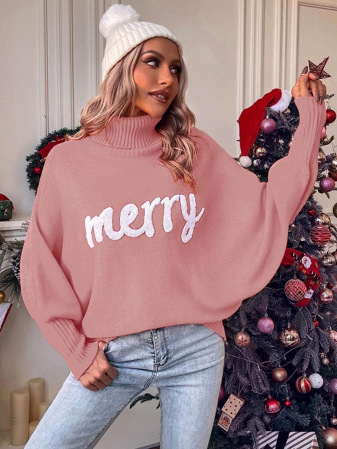 Oversize Damen Pullover bestickt – Warm, Dick & Modisch NOOR08