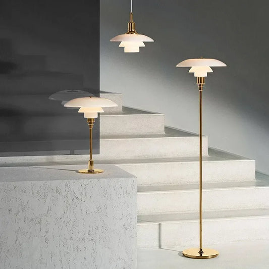 Scandinavian Glass Table Lamp – Modern Minimalist Lighting for Bedroom, Study & Living Room | Danish-Inspired Touch of Elegance