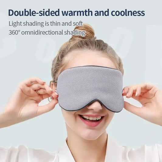 Korean Ice and warm Silk Eye Mask - Breathable Adjustable Sleep Travel Mask