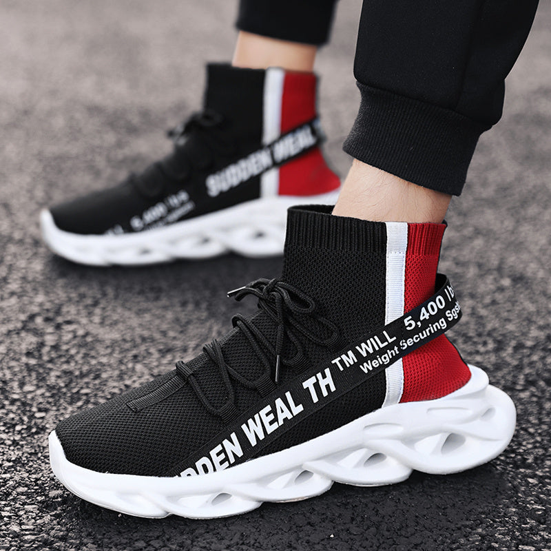 Atmungsaktive High-Top Socken Sneaker | Ultraleicht & Herren Freizeitschuh NOOR08