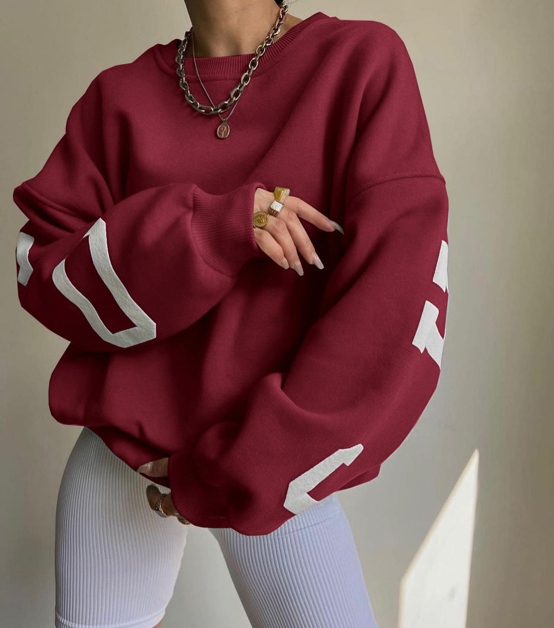 Damen Print-Sweatshirt | Dickes, bequemes Oberteil mit Muster NOOR08