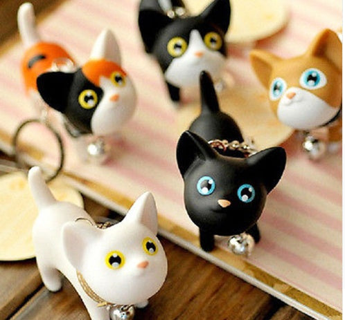 Katzen Schlüsselring | Süßer Katzen-Pärchen-Schlüsselanhänger NOOR08