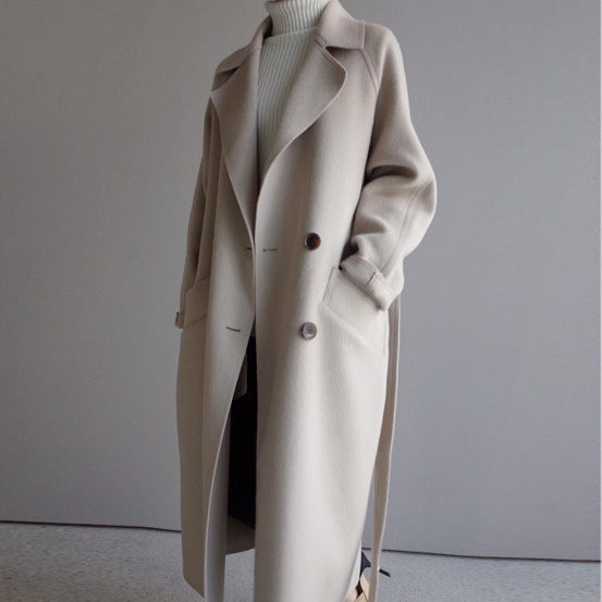 Eleganter Kaschmir-Reverskragen-Mantel für Damen NOOR08