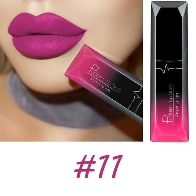 Bestes Lippen-Make-up – 18 Farben Matte Lipgloss, Sexy & Langanhaltend NOOR08
