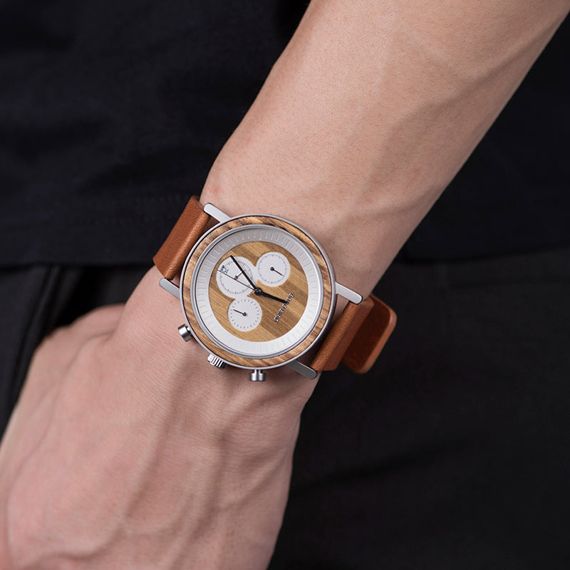 Herren Chronograph-Uhr | Wasserdicht & Quarzwerk NOOR08