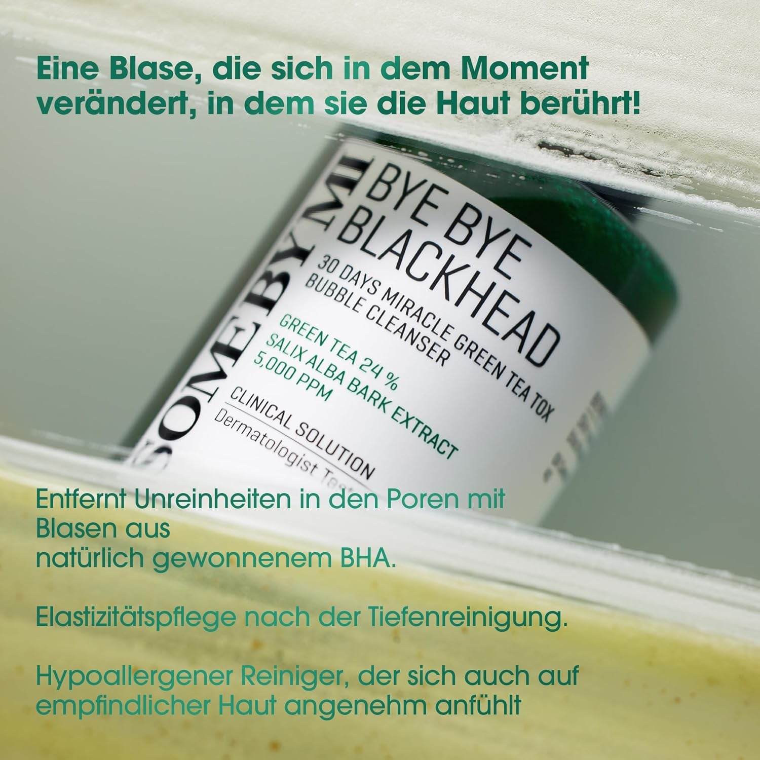 SOME by MI Bye Bye Blackhead 120G – Milde Blasenreinigung Mit Grüntee-Extrakt Zur Täglichen Gesichtsreinigung – Entfernt Mitesser & Überschüssigen Talg Sanft – Koreanische Hautpflege Für Reine Haut